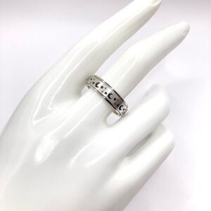 Stainless steel moon and star fidget spinner ring size 9